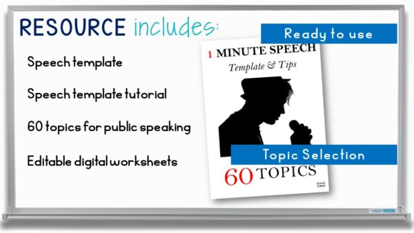 ONE Minute Speech Public Speaking Activity: Tips, Notes, 60 Interesting ...