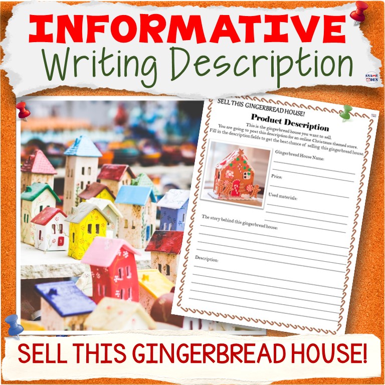 Christmas writing activities sell this gingerbread house product