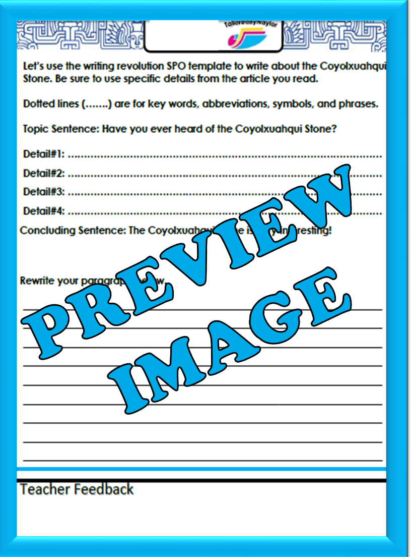 Aztec Life: Informational Text Worksheet (The Coyolxuahqui Stone) | Made By  Teachers