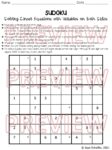 Solving Linear Equations with Variables on Both Sides Sudoku Puzzle ...