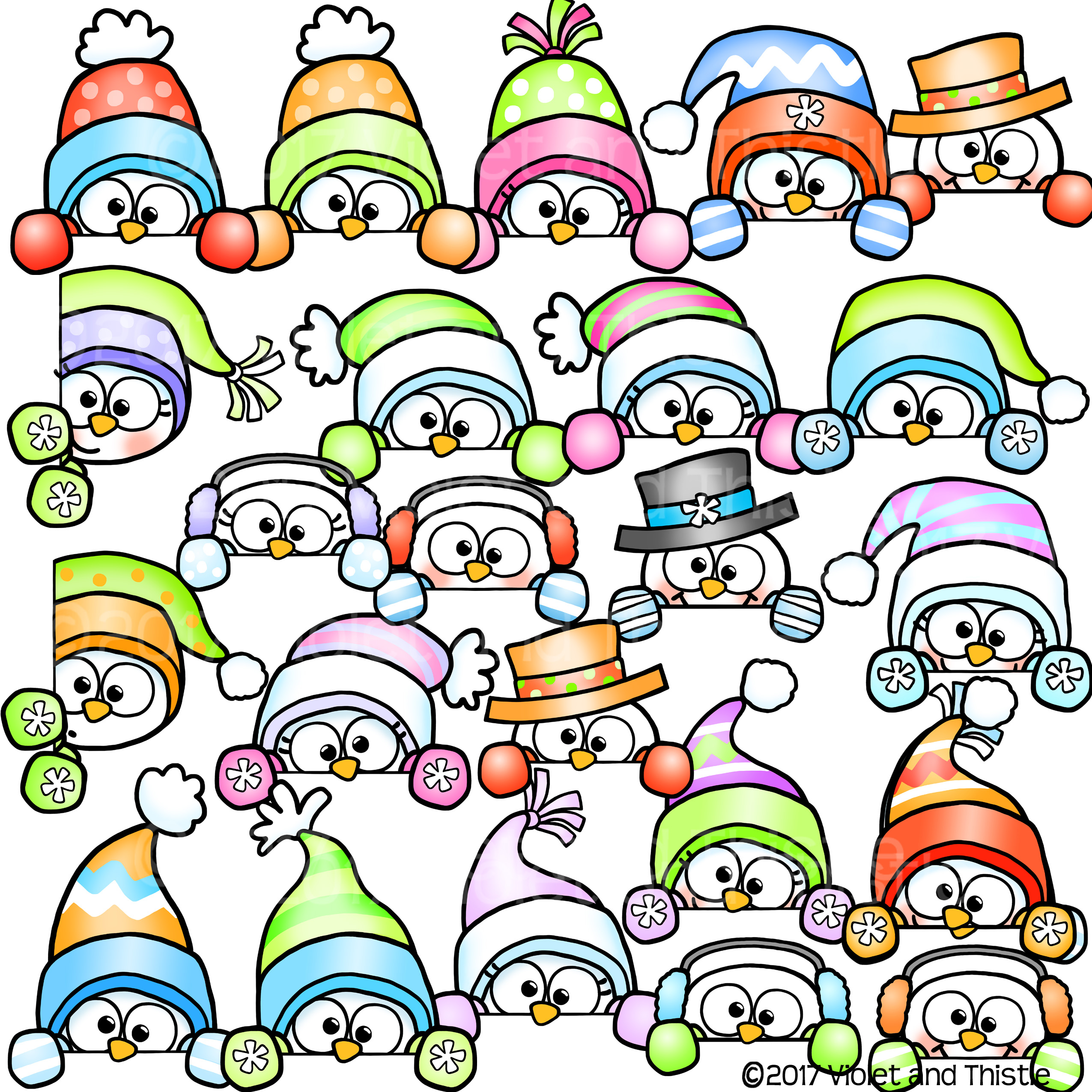 Snowman Clipart Snowmen Page Topper Clip Art Super Cute Frosty Peeking