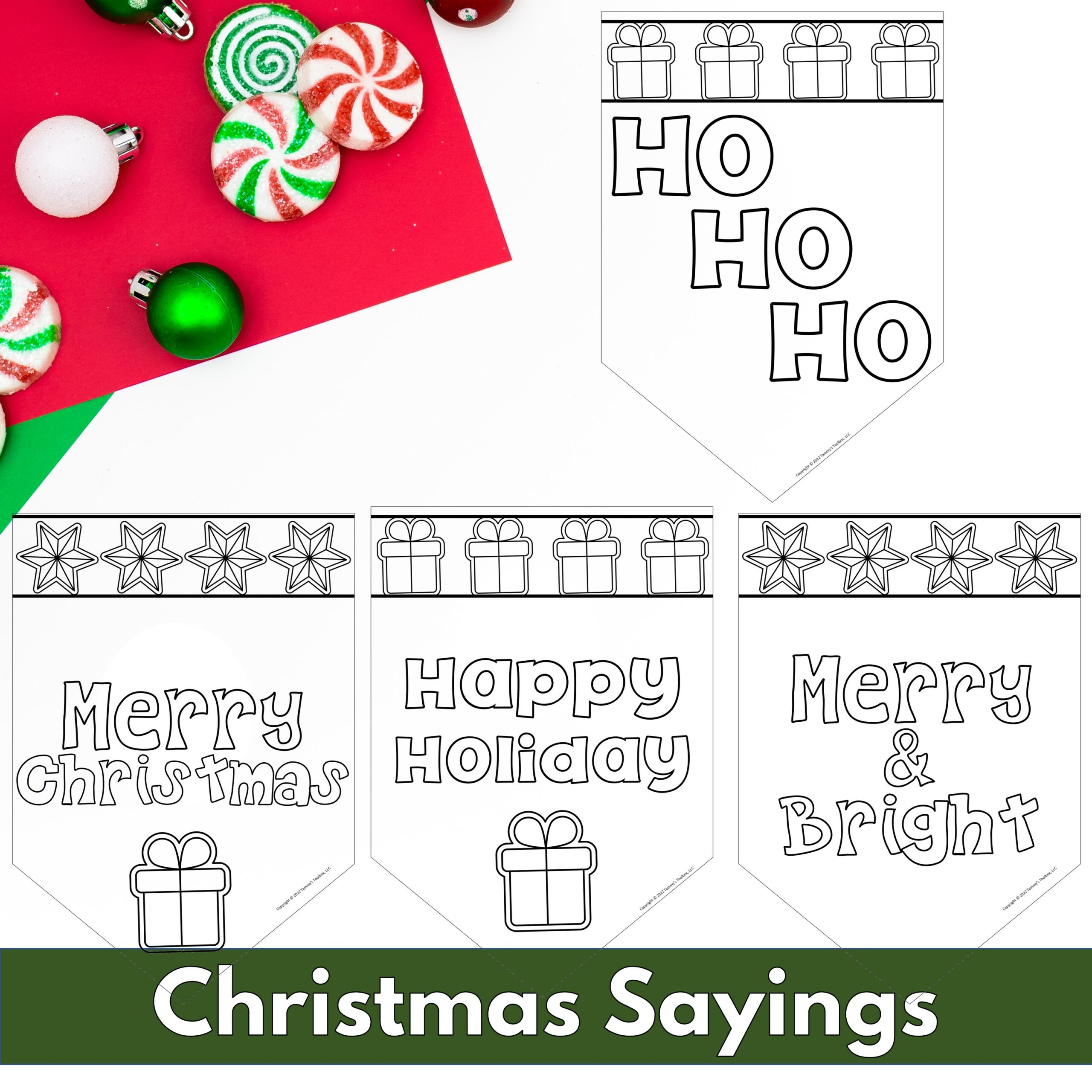 Printable Christmas Coloring Pages to Make Your Own Holiday Decor