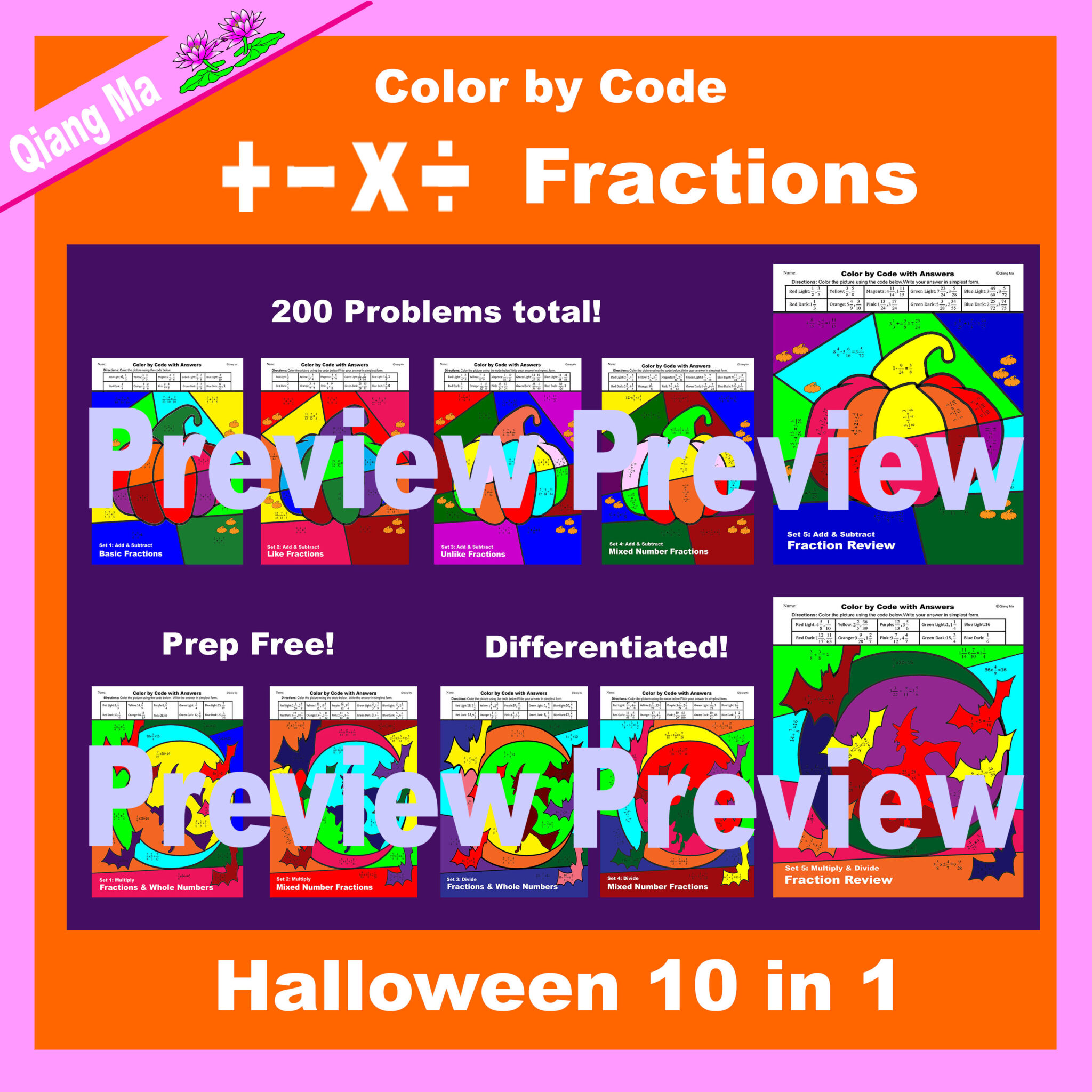 halloween-color-by-code-fractions-add-subtract-multiply-and-divide