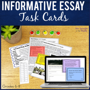 Informative Essay Task Cards | Text Based | Printable AND Digital ...