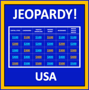 USA Jeopardy - an interactive social studies game