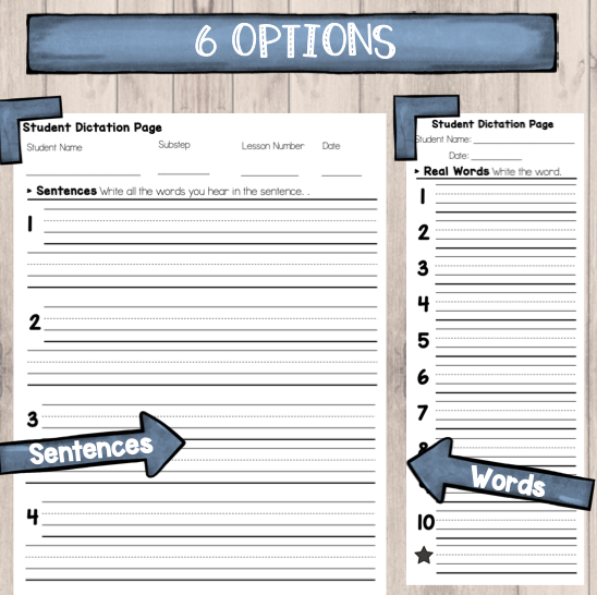 Dictation Sheets for Science of Reading Made By Teachers