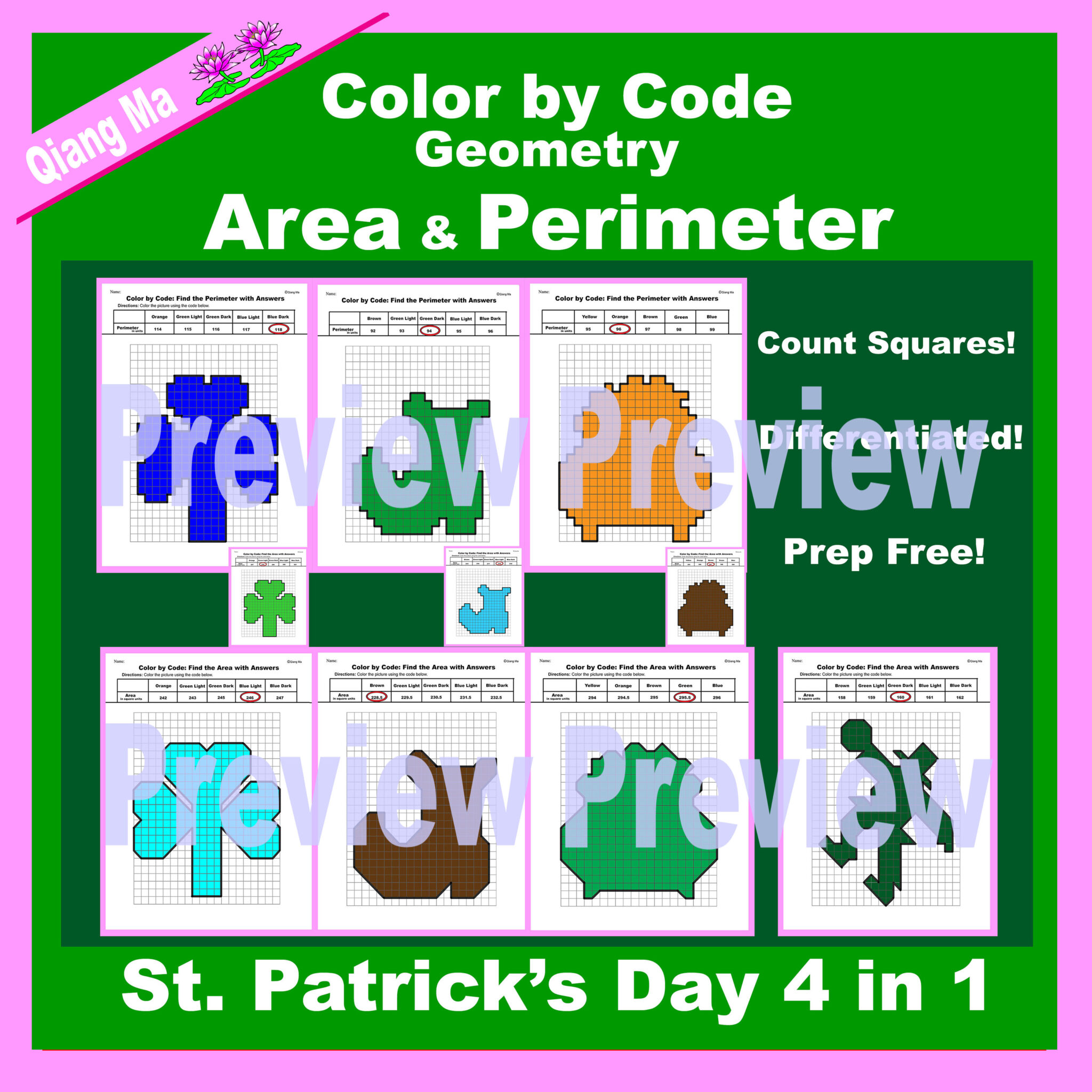 St Patrick s Day Color By Code Area And Perimeter Count Squares 4 In st-patrick-s-day-color-by-code-area-and-perimeter-count-squares-4-in