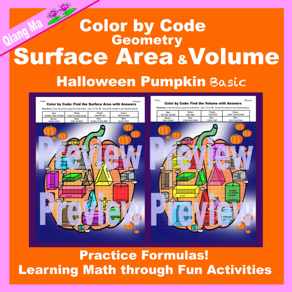 halloween-color-by-code-surface-area-and-volume-basic-pumpkin-made