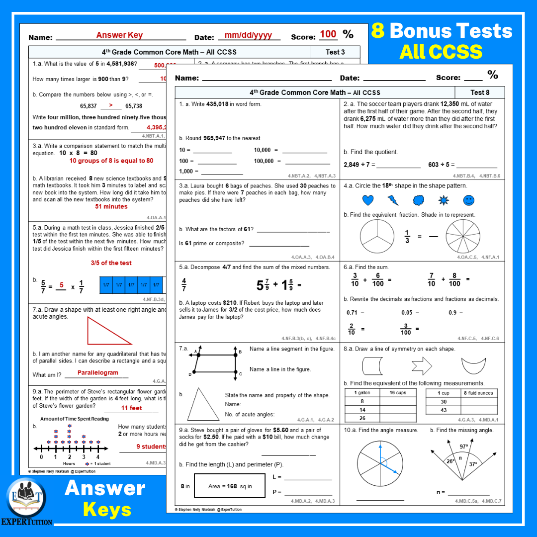 4th-grade-math-spiral-review-worksheets-entire-year-made-by-teachers