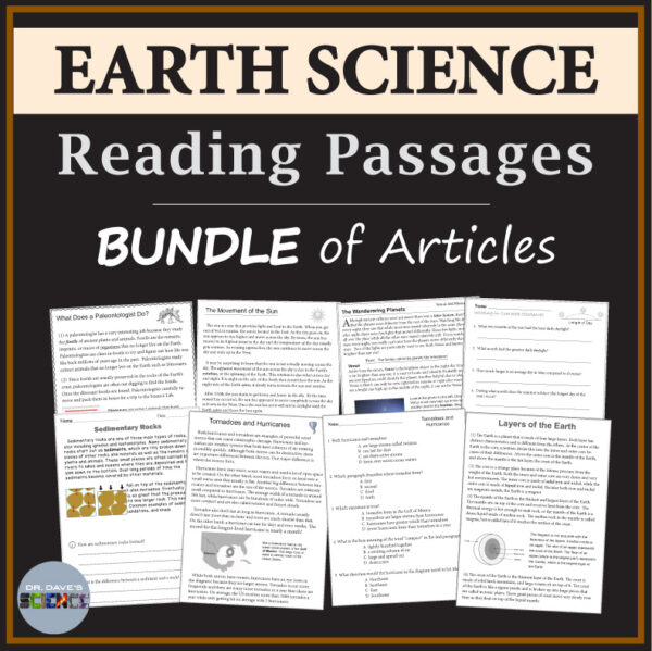Earth Science Reading Comprehension Passages and Questions Made By