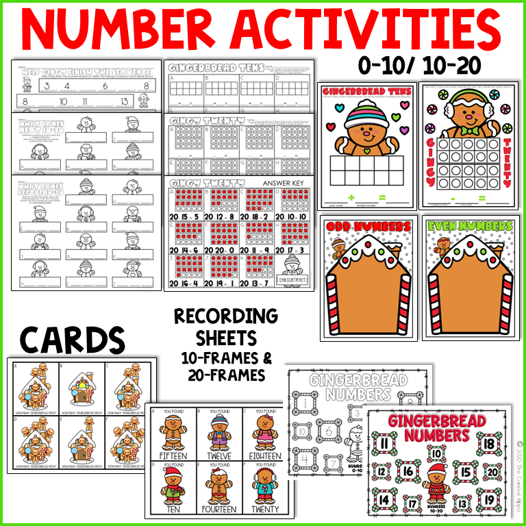 Gingerbread numbers 0 20 made by teachers