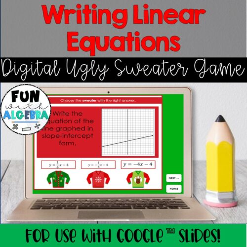 Writing Linear Equations Digital Game - Made By Teachers