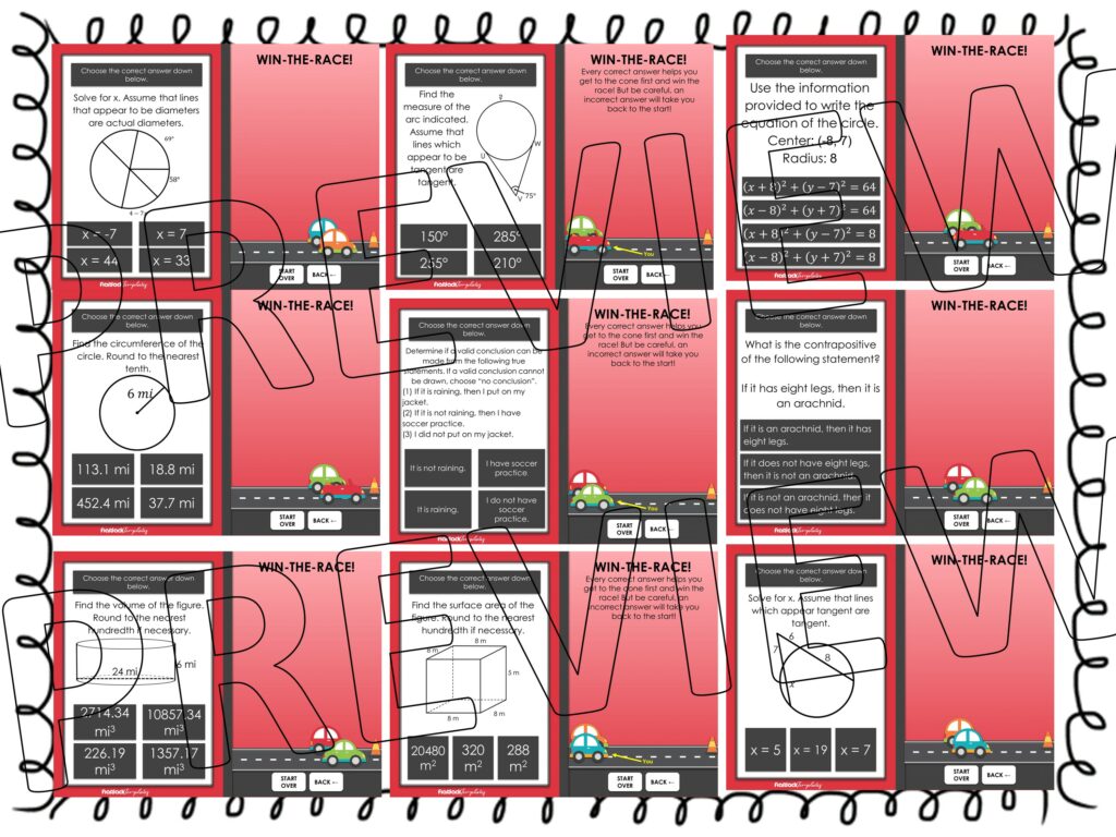 Geometry Review (Semester 2) DIGITAL Game | Made By Teachers