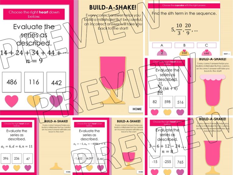 Sequences & Series DIGITAL Valentine's Day Game - Made By Teachers