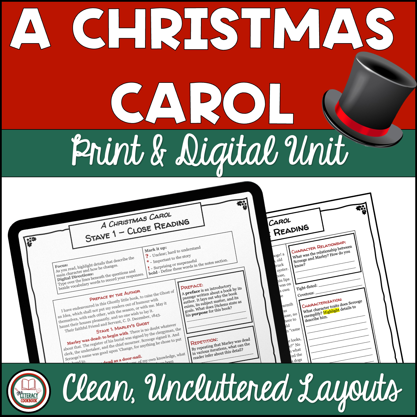 slide5 1 a christmas carol - novel unit - digital & printable - entire text