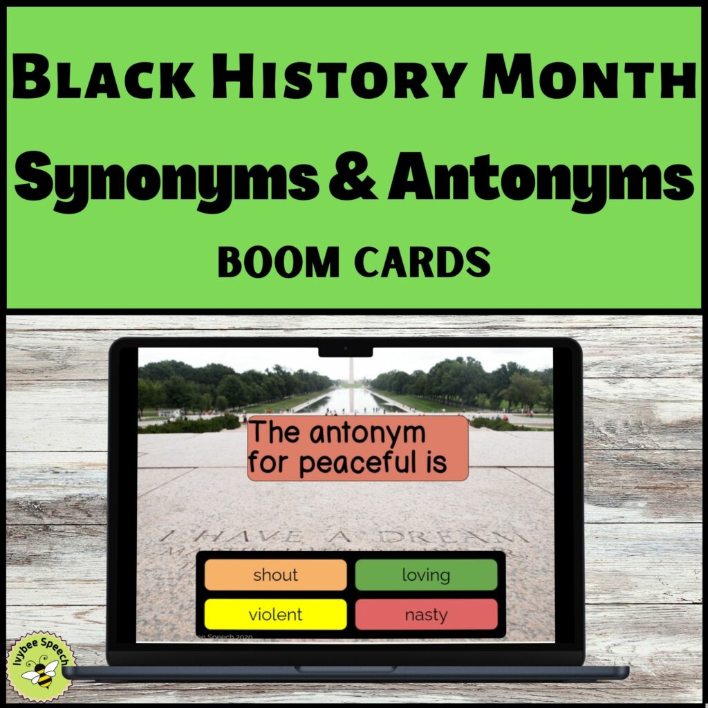 Black History Month Synonyms and Antonyms Boom Cards Made By Teachers