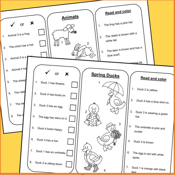 Picture Reading Examples Picture Reading Comprehension for beginners and SEN - Spring theme ...
