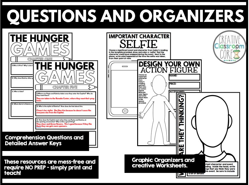 The Hunger Games Novel Study Unit Activities Questions Projects