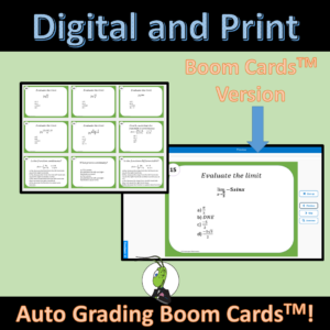 Limits, Continuity, Differentiability Calculus Task Cards | Boom - Made ...