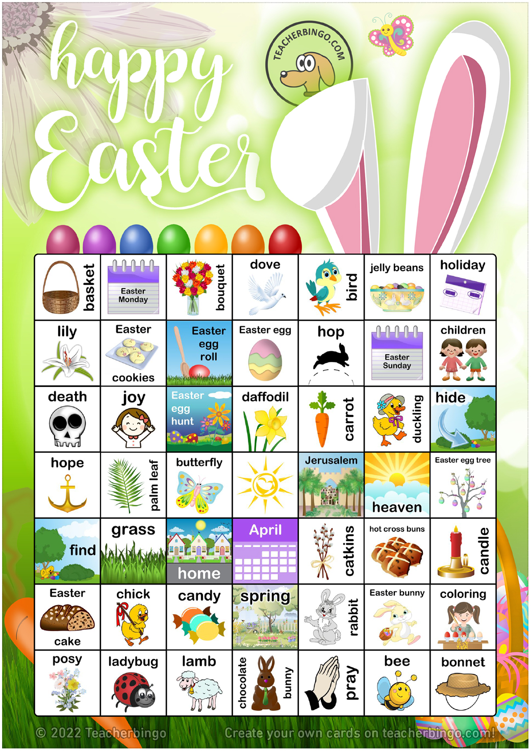 Easter Bingo Kids 7x7 100 Pages Call Sheet Made By Teachers Easter Bingo Kids 7x7 100 Pages Call Sheet Made By Teachers