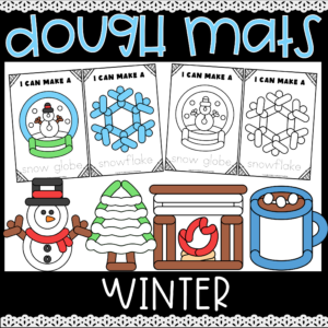 Winter Play Dough Mats Fine Motor Skills, Winter Playdough Mats, Playdoh Mats