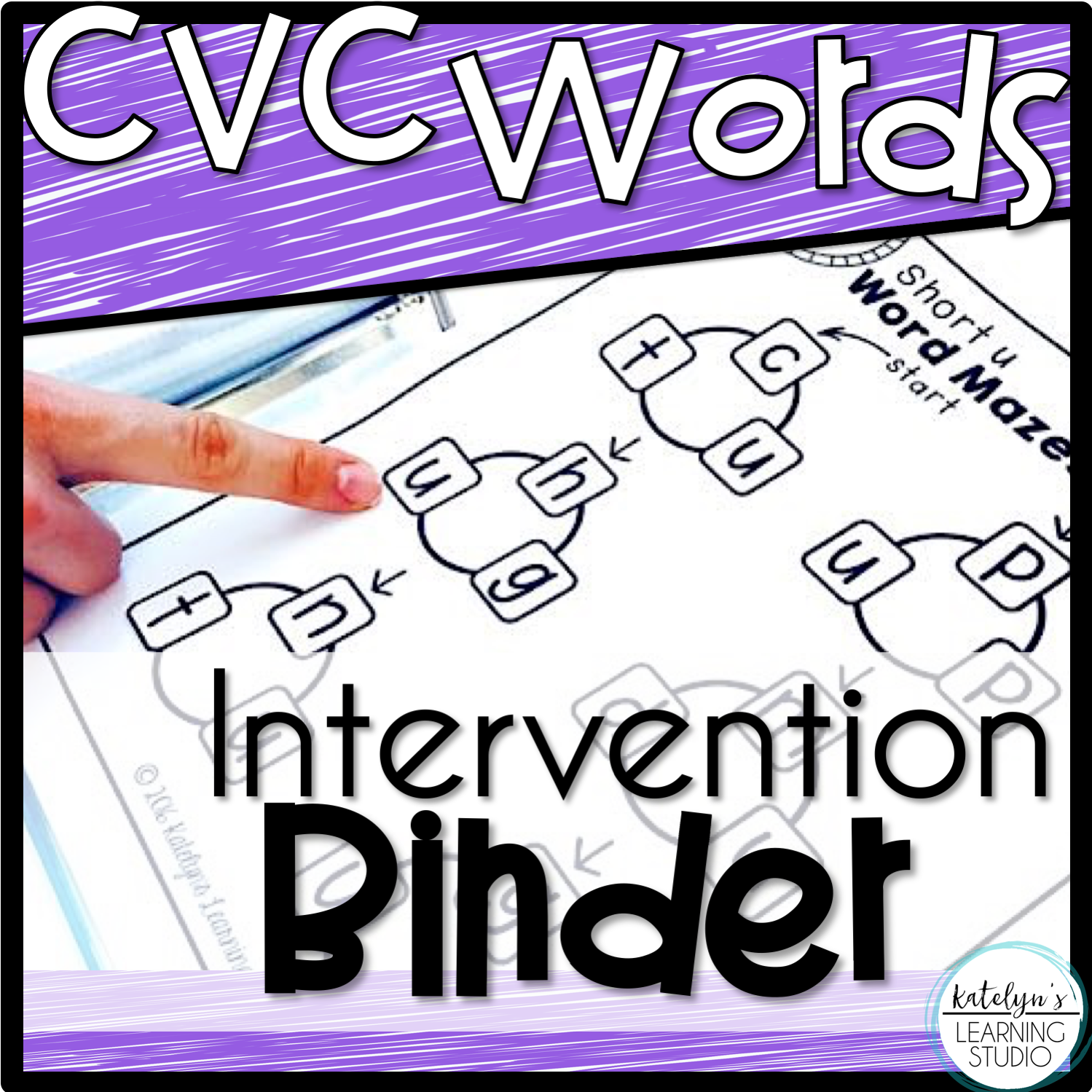1st Grade CVC Words Intervention Binder and Activities