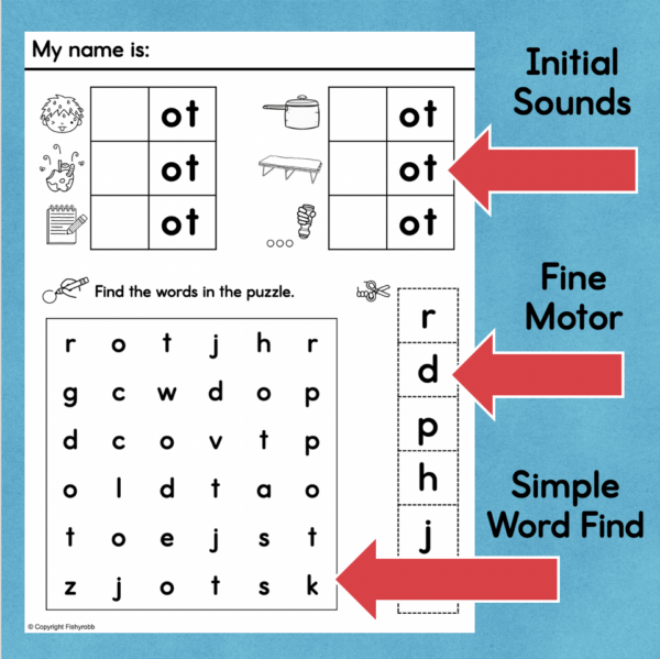 CVC Word Families Worksheets Word Search Read Trace Spell Cut Glue ...
