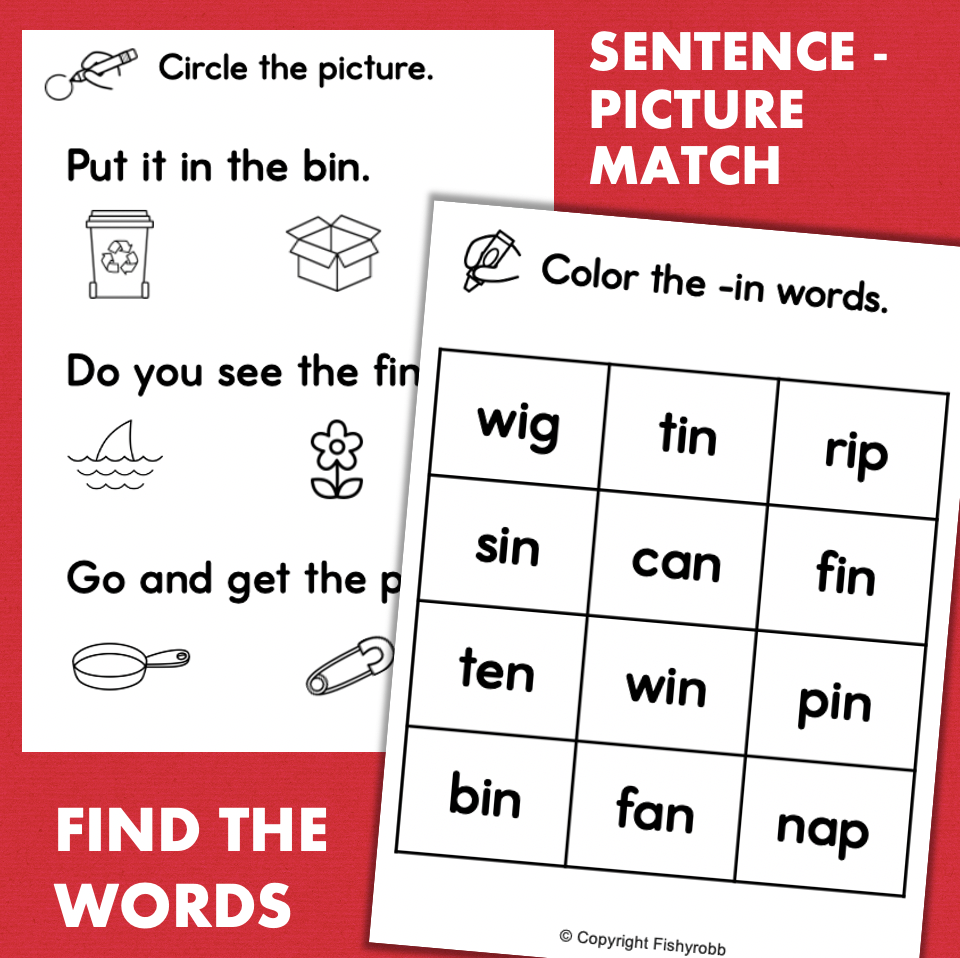 CVC Word Families Mini Books Read Match Color Made By Teachers