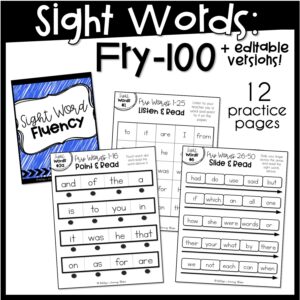 1st Grade Reading Fluency Practice - Intervention Beginning Reading ...