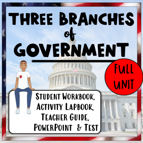 Three Branches of Government- Reading Passages, Lapbook, PowerPoint ...