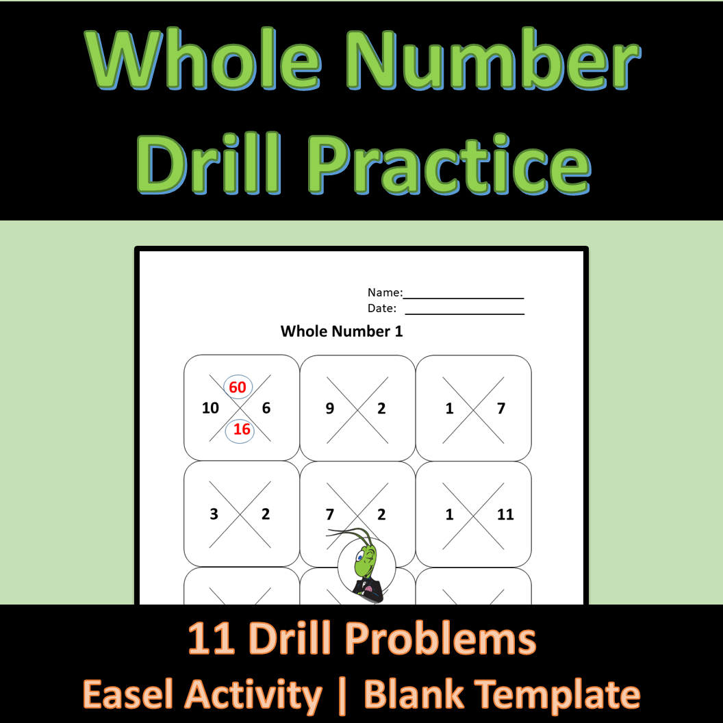 Freebie Mulitply and Add Whole Numbers Practice Game