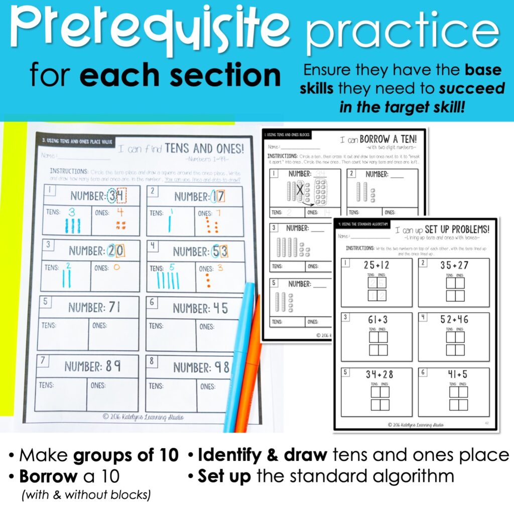 2 Digit Addition and Subtraction with Regrouping Worksheets | Made By ...