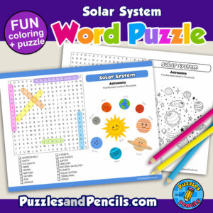 Solar System Word Search Puzzle Activity Page | Astronomy Wordsearch ...