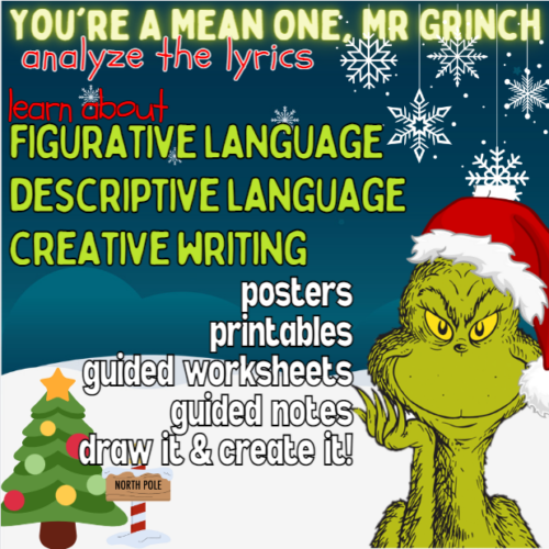 Christmas Figurative Language Mr Grinch Song Made By Teachers