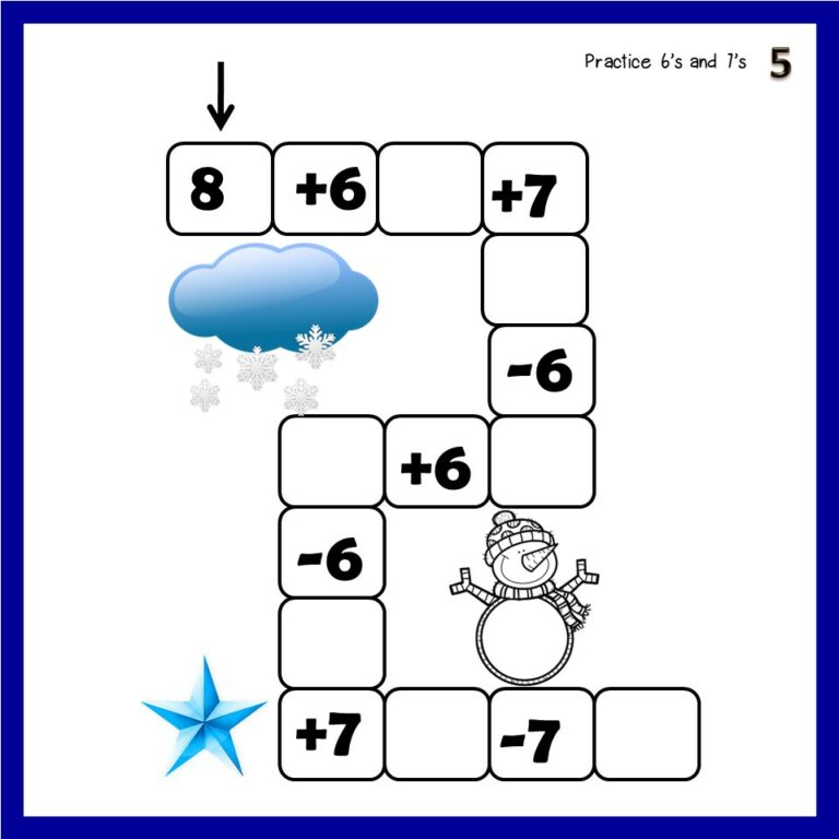 Winter | Math Maze Puzzles | Add & Subtract | 24 puzzles | Google ...
