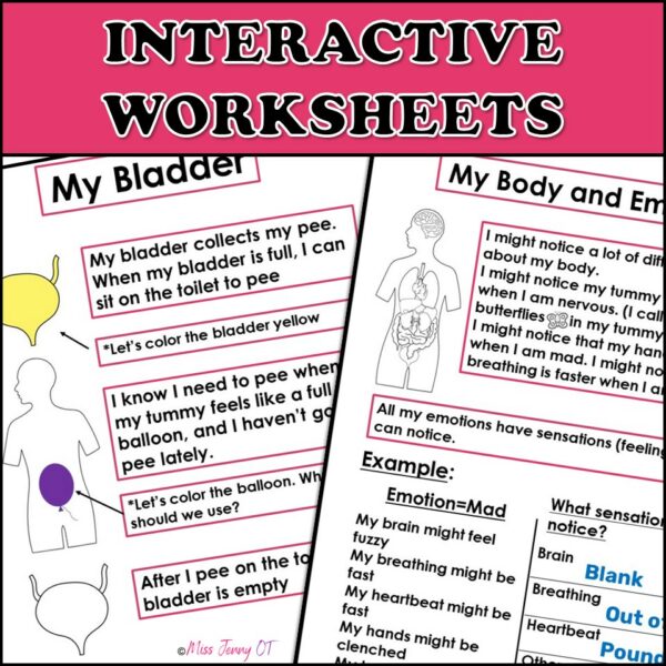 Interoception Self Regulation Activities Whole Body Workbook - Made By ...