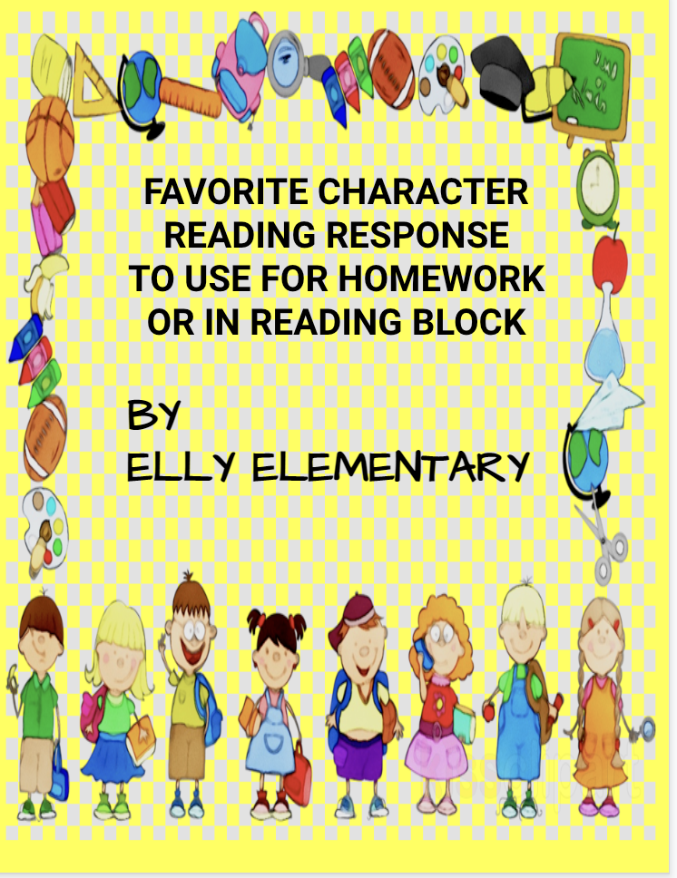 FAVORITE CHARACTER READING RESPONSE TEMPLATE