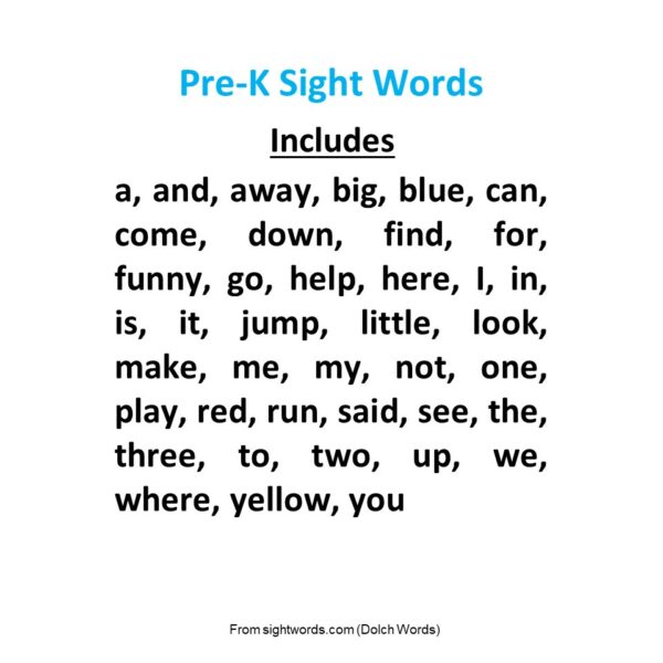 PreK Sight Word Centers/ Activities Low Prep Hands On Digital