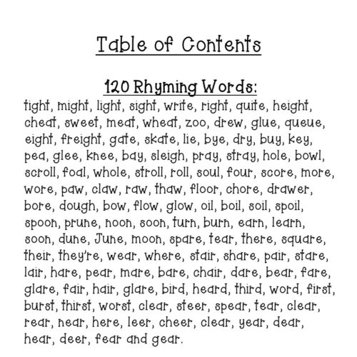 Reading Puzzles/ 120 Rhyming Words/ Puzzles Center Fun - Made By Teachers