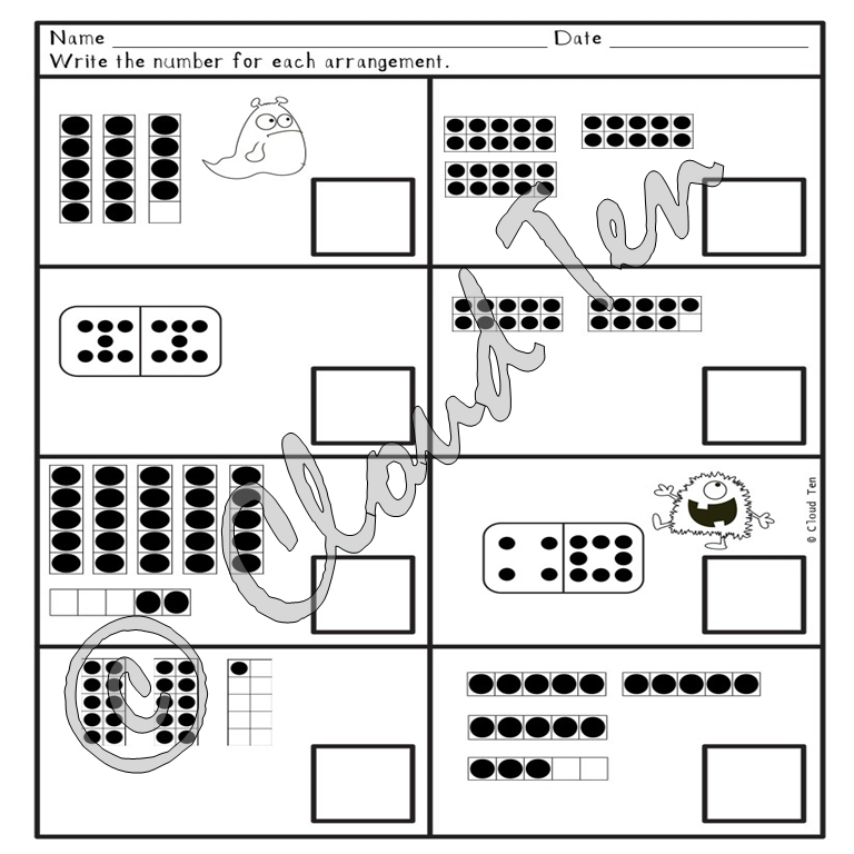 Recognize instantly the quantity of structured arrangements FREEBIE ...