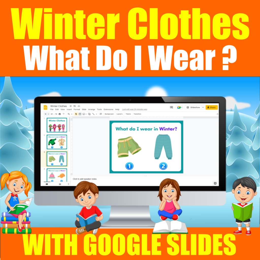 Winter Clothes Task cards for Prek &amp; K. Printable &amp; Digital Cards ...