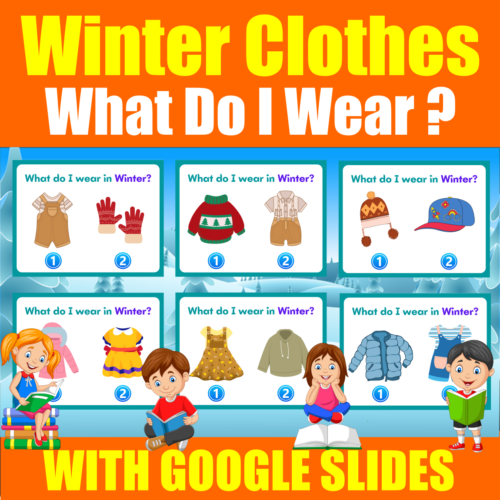Winter Clothes Task cards for Prek &amp; K. Printable &amp; Digital Cards ...