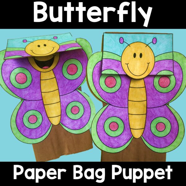 Butterfly Paper Bag Puppet Spring Craft Activity Made By Teachers