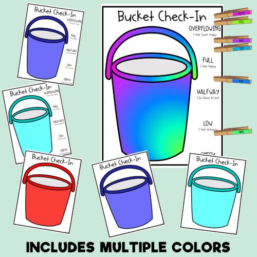 Bucket Filling CheckIn Clip Chart & Student Happiness Communication