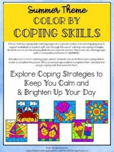 SUMMER Color by COPING SKILLS | Made By Teachers