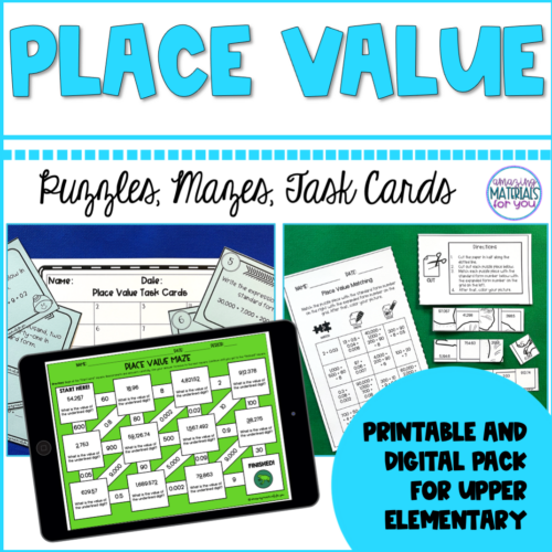 Place Value Puzzles, Mazes, and Task Cards - Made By Teachers