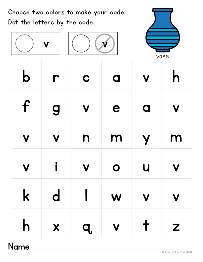 Alphabet Letter V Dot Marker Center Made By Teachers