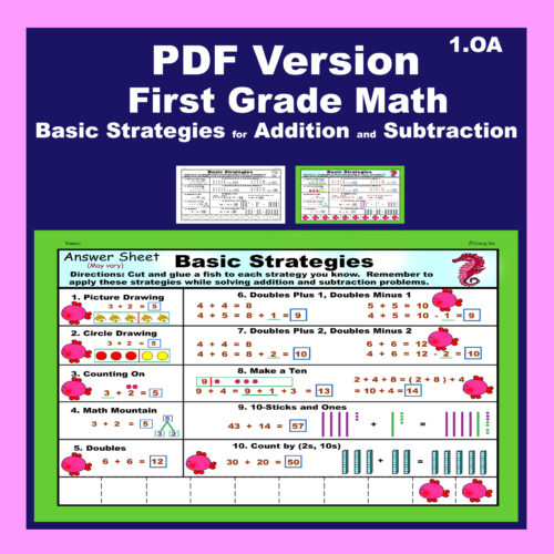 First Grade Math Basic Strategies 1.OA - Made By Teachers