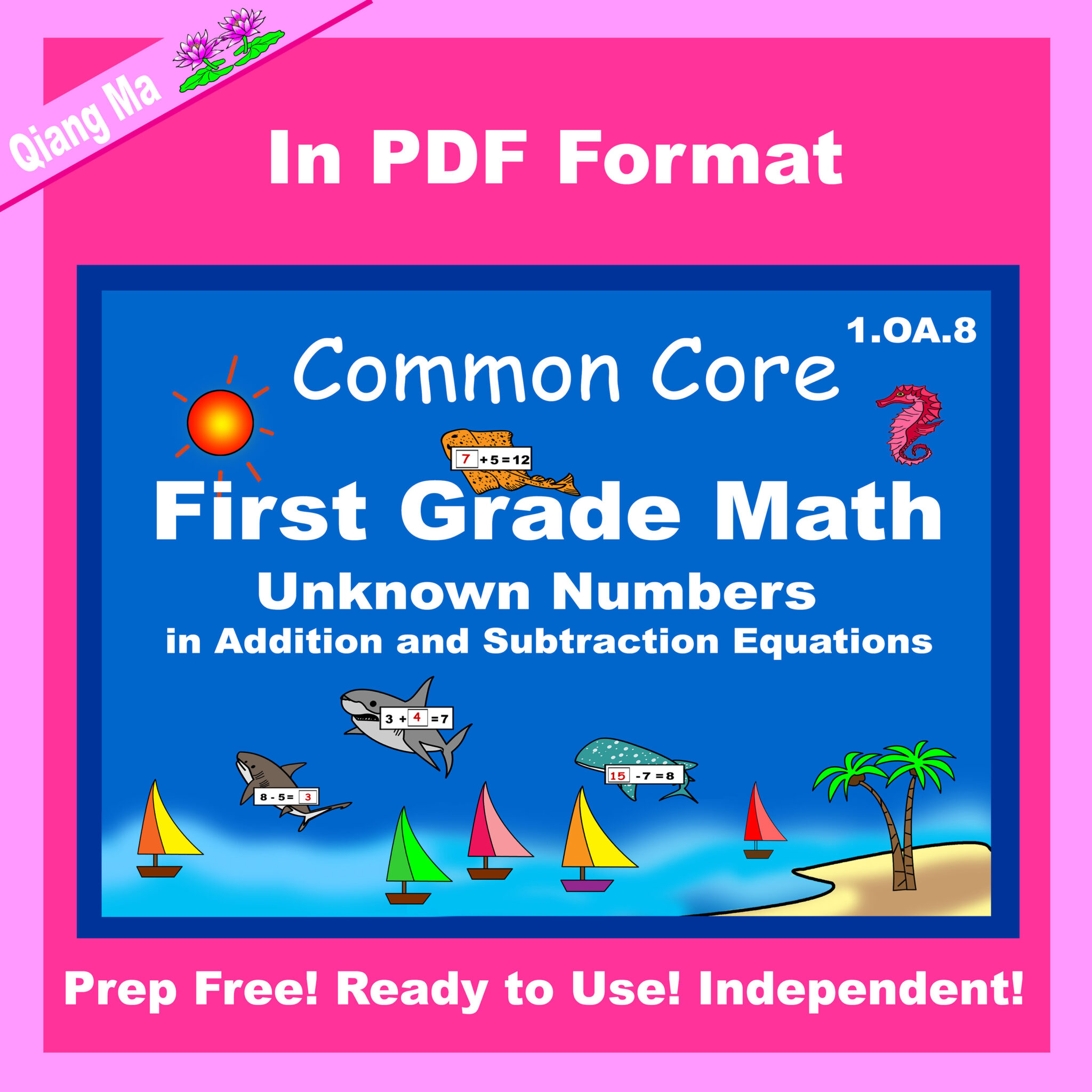 First Grade Math Unknown Numbers 1 OA 8 Made By Teachers