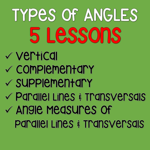 Angle Relationships Math Lessons Notes Worksheets Mazes Print Digital ...